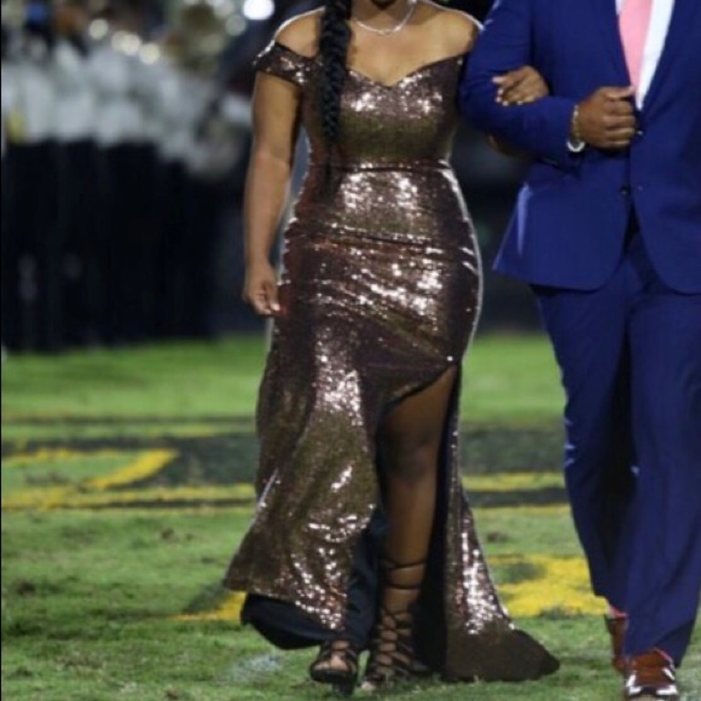 Sequenced bronze Gold Prom / Home coming dress